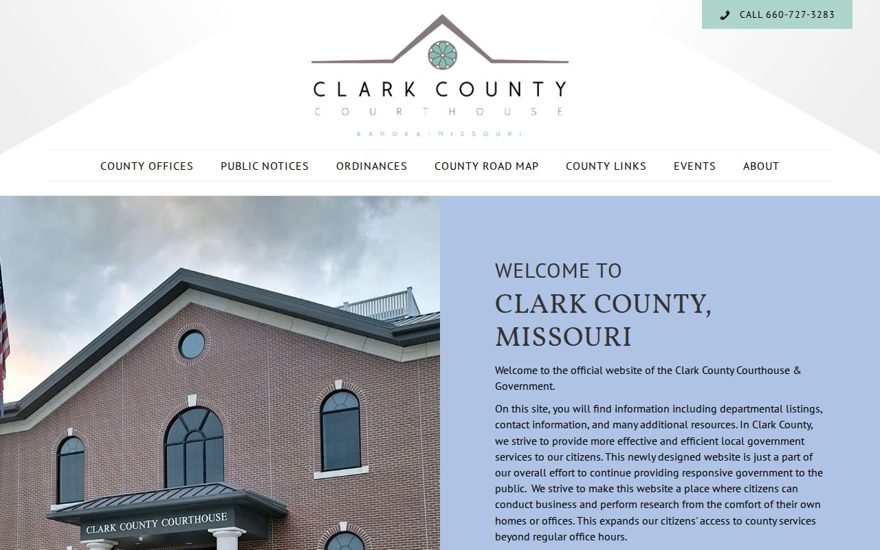 Clark County courthouse serving Alexandria records