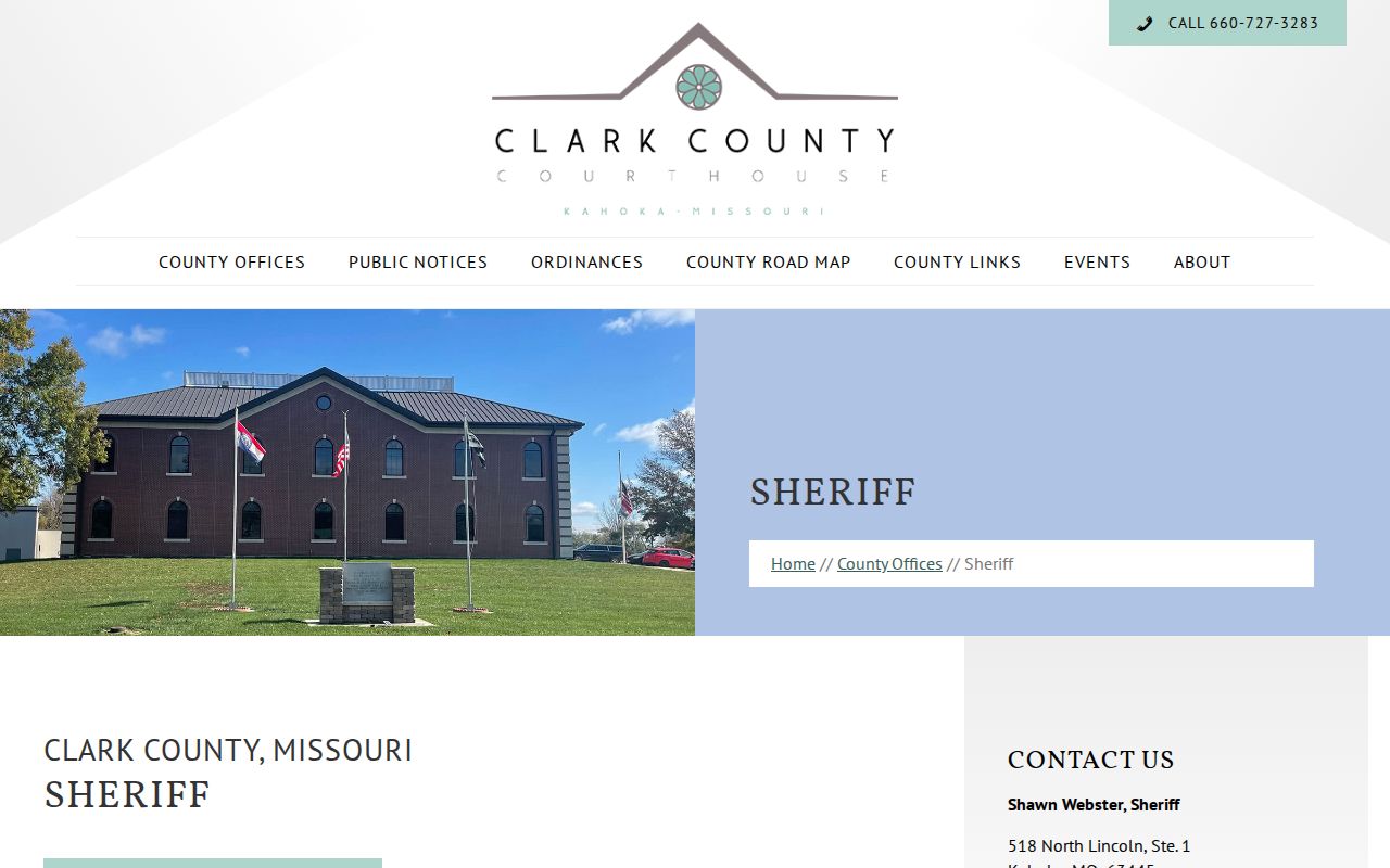 Clark County Sheriff contact for Wyaconda